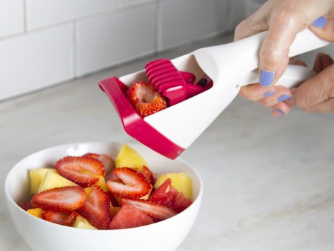 Strawberry Fruit Slice Press: Stainless Steel Cutting Fruit Tool